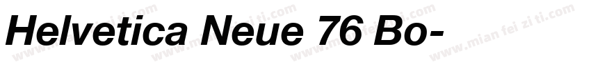 Helvetica Neue 76 Bo字体转换